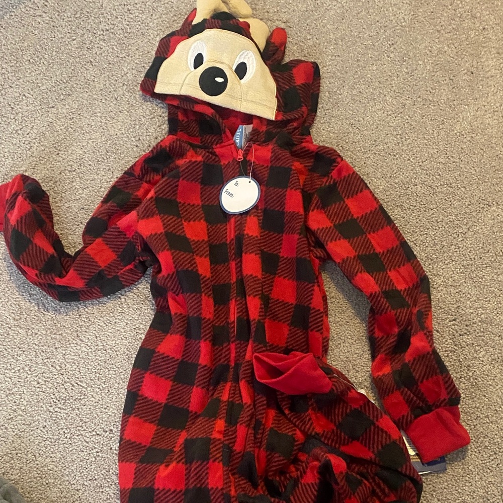 Macy's Red and Black Plaid Kids Pajamas